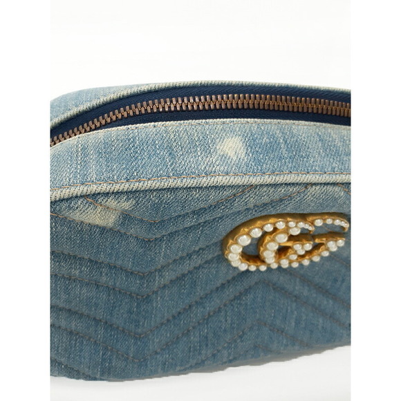 Gucci GG Marmont Denim Shoulder Bag - Picture 4 of 9